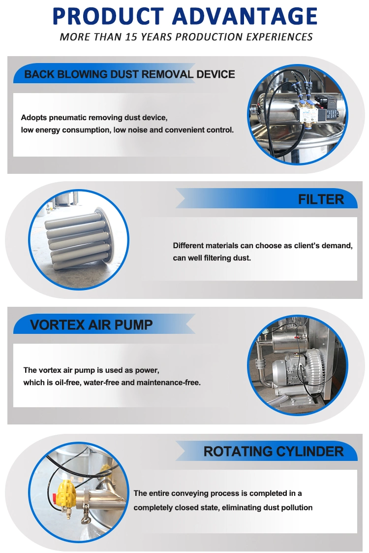 Grain Food Ingredients Pneumatic Vacuum Pump Conveyor