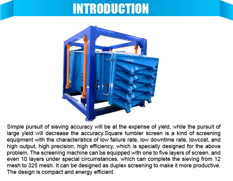 New Type Square Swing Vibrator Screen Tumbler Vibrating Sieve