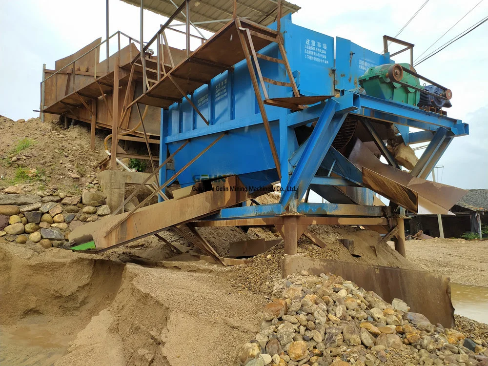 Mobile Gold Trommel Sieving Machine with Diesel Engine