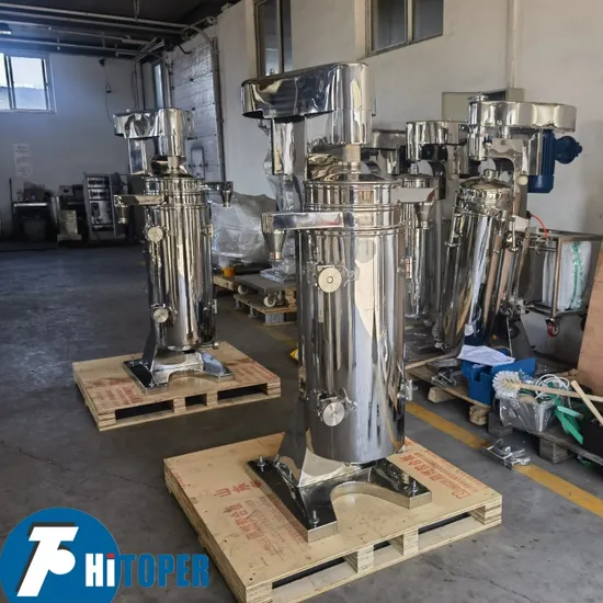 고속 관형 보울 분리기 코코넛 오일 액체 고체 분리기
